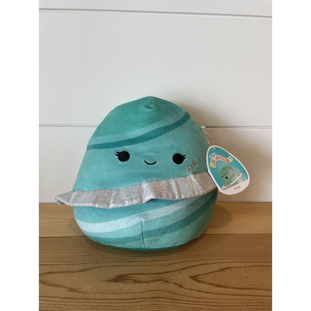 Squishmallows 8" Hugo The Teal Blue Planet Saturn Stuffed Plush Space Squad NWT